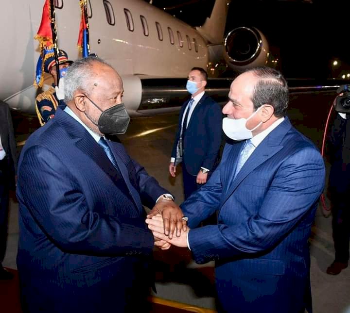 السيسي يستقبل رئيس جمهورية جيبوتي بالقاهرة