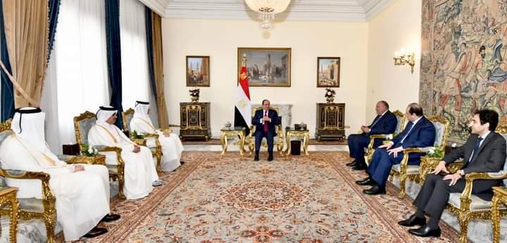 السيسي يستقبل نائب رئيس مجلس الوزراء ووزير خارجية لدولة قطر