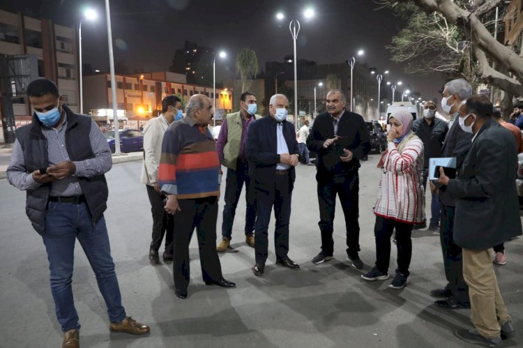 محافظ الجيزة يتفقد أعمال تطوير شوارع التحرير ومراد وميدان الجلاء