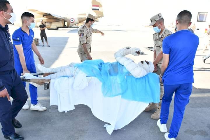  مصر ترسل طائرة نقل عسكرية لإخلاء مصابى إنفجار شاحنة وقود بمدينة ( بنت بيه ) الليبية لتلقى العلاج بمستشفيات القوات المسلحة 