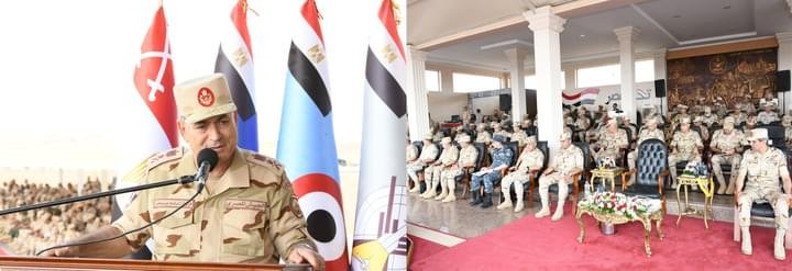 رئيس أركان حرب القوات المسلحة يشهد بياناً عملياً لمنظومة التأمين الكيميائى لإحدى وحدات المنطقة المركزية العسكرية