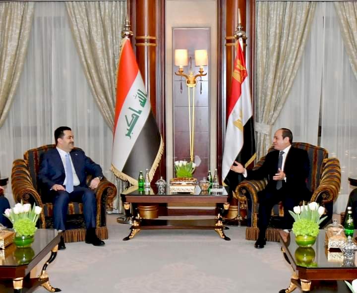 الرئيس السيسي يلتقي برئيس الوزراء العراقي