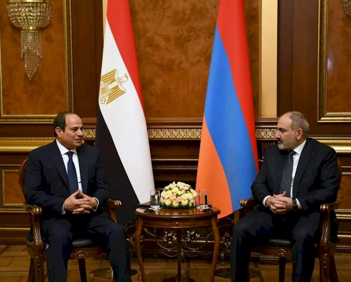 السيسي يجتمع  مع رئيس الوزراء الأرميني "نيكول باشينيان" لمناقشة بعض القضايا ذات الاهتمام المشترك
