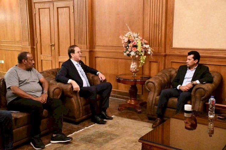 وزير الرياضة يستقبل رئيس اتحاد اللجان الأولمبية الأفريقية "الأنوكا" لبحث استضافة مصر دورة الألعاب الأفريقية ٢٠٢٧