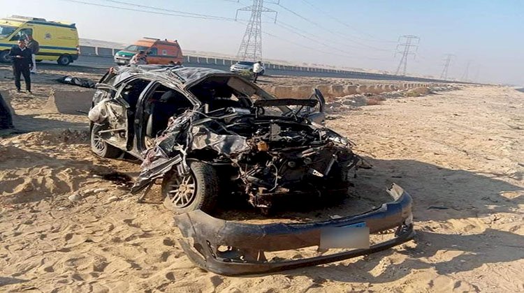 حادث مروع في الطريق الصحراوى ببنى سويف وسقوط اصابات عديدة
