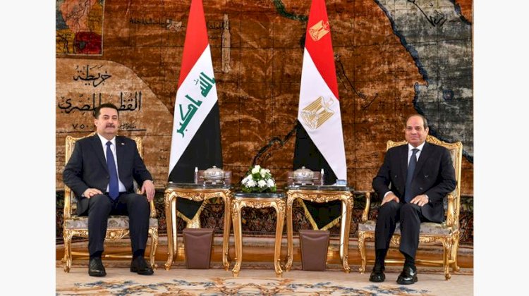 الرئيس السيسي يستقبل رئيس وزارء العراق