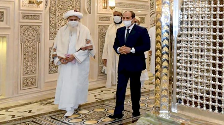الرئيس السيسي وسلطان المبهرة يشهدان افتتاح مسجد السيدة نفيسة