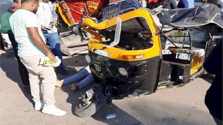 إصابة شخصين في حادث تصادم توك توك ودراجة بالشرقية