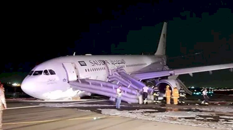 طائرة سعودية تتعرض لحادث وتعود إلى تركيا