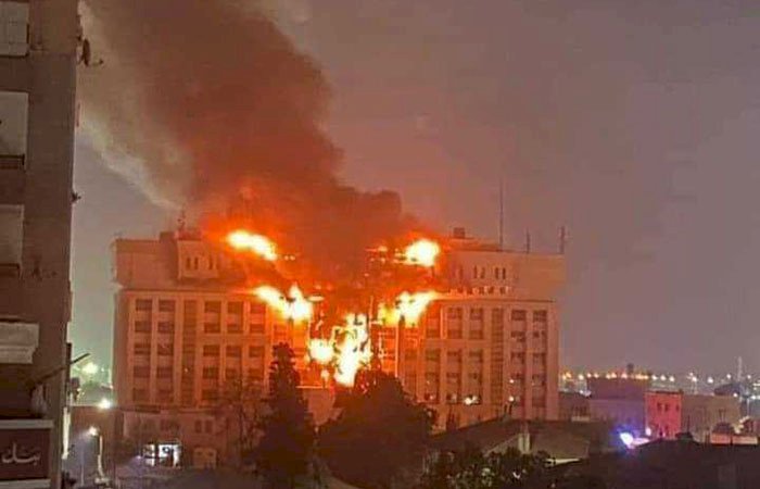 17 حالة اختناق في حريق مديرية أمن الإسماعيلية