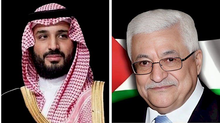 سمو ولي العهد يتلقى اتصالاً هاتفياً من الرئيس الفلسطيني