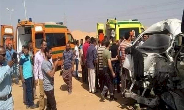 حادث مروع بطريق اسكندرية الصحراوي تفحم السيارات وسقوط 45 مصاب