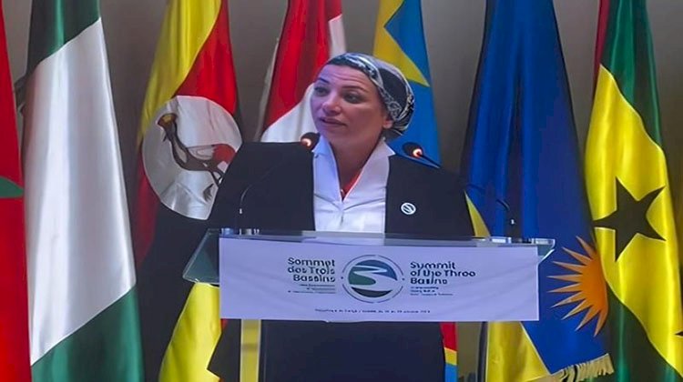 وزيرة البيئة تلقى كلمة مصر بصفتها رئيس مؤتمر المناخ cop27 فى قمة "برازافيل" للأحواض الثلاث