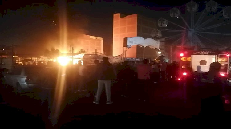 إخماد نيران حريق محول كهرباء ملاهي اطفال منطقة العجيزي بطنطا