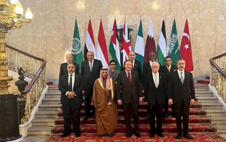 شكري يلتقي والوزراء أعضاء اللجنة الوزارية العربية/الإسلامية وزير الخارجية البريطاني