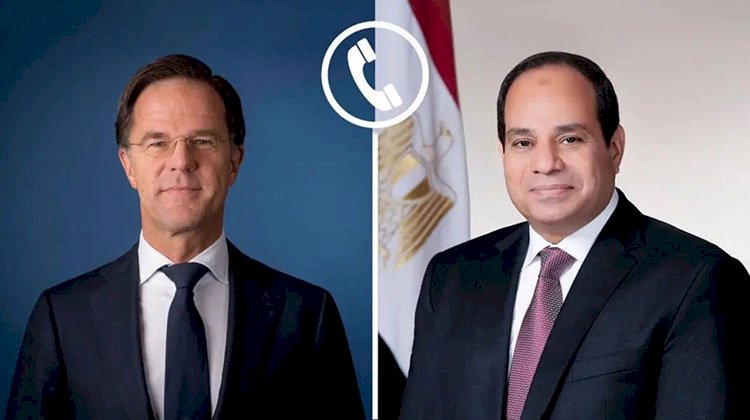 رئيس وزراء هولندا يشيد بجهود مصر فى هدنة غزة خلال اتصال بالرئيس السيسى