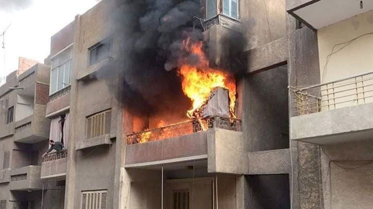 حريق داخل شقة سكنية فى منطقة كرداسة