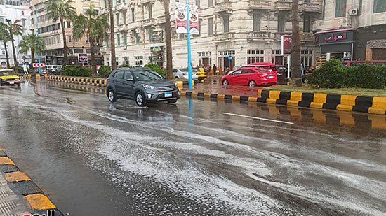 أمطار شديدة في الإسكندرية
