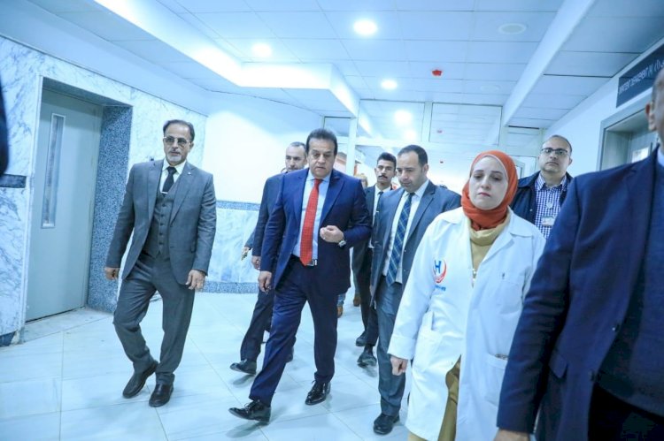 وزير الصحة يتفقد أعمال التطوير بمستشفى صدر إمبابة