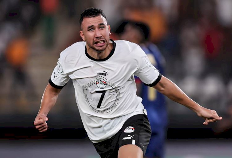 تريزيجيه يسجل هدف التعادل لمصر  امام كاب فيردي في مباراة أمم أفريقيا
