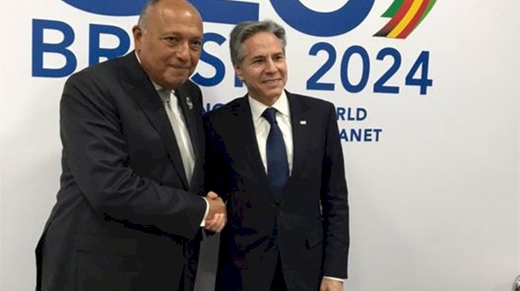 وزير الخارجية يلتقي نظيره الأمريكي على هامش اجتماعات مجموعة العشرين