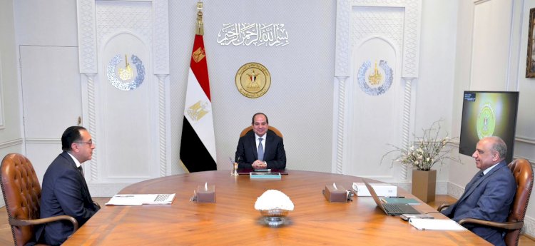 الرئيس السيسي يجتمع مع رئيس الوزراء ووزير قطاع الأعمال