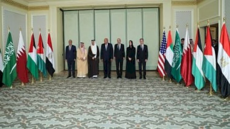 شكرى و4 وزراء عرب يلتقون وزير خارجية أمريكا فى القاهرة