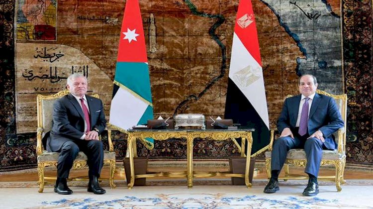 الرئيس السيسى وعاهل الأردن يشددان على رفض تهجير الفلسطينيين خارج أراضيهم