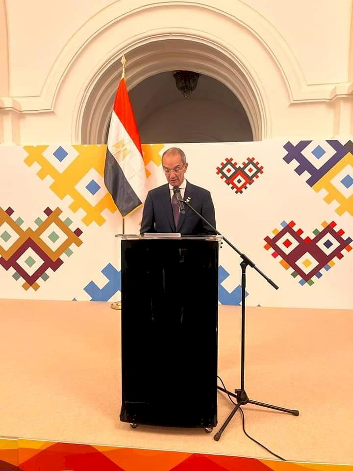 خلال حفل استقبال أقامته مصر على هامش مؤتمر المندوبين المفوضين برومانيا