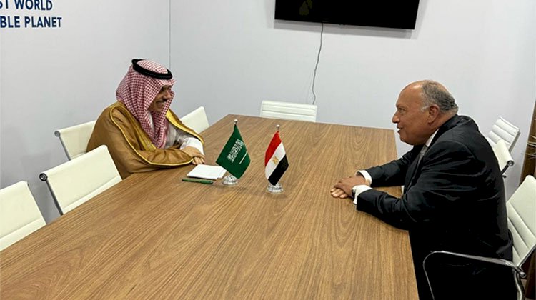 سامح شكري يلتقي وزير خارجية السعودية