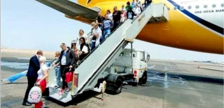 مطار مرسى علم الدولى يستقبل اليوم 13 رحلة طيران من أوروبا