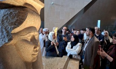 أعضاء المجلس التنفيذي للمنظمة العربية للتربية والثقافة "الألكسو" يزورون المتحف المصري الكبير