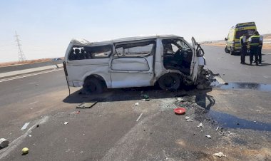 مصرع شخص وإصابة 5 آخرين في حادث انقلاب ميكروباص بالغربية