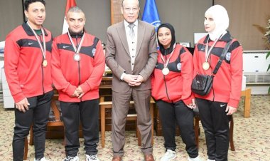 جامعة القناة تحتفى بطلابها الفائزين فى اللقاء الرياضى لذوى الإعاقة