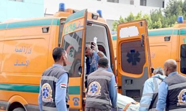 إصابة 6 أشخاص فى تصادم سيارة نقل وتروسيكل بأسوان