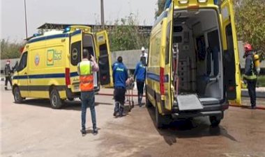 إصابة 22 شخصا فى انقلاب سيارة عمالة زراعية بصحراوى البحيرة