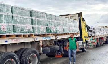 قافلة مساعدات جديدة من مركز الملك سلمان للإغاثة تعبر منفذ رفح متجهة إلى قطاع غزة