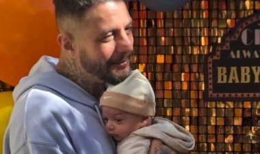 أحمد الفيشاوي يحتفل بسبوع نجل سمية الألفي