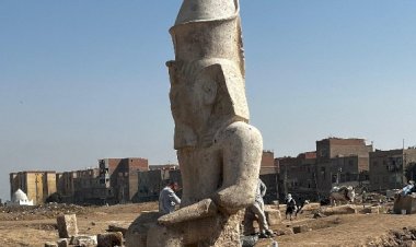 الانتهاء من أعمال ترميم وإقامة تمثال الملك رمسيس الثاني بمنطقة الأشمونين بالمنيا