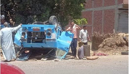 إصابة 5 أشخاص فى حادث تصادم بالمنوفية