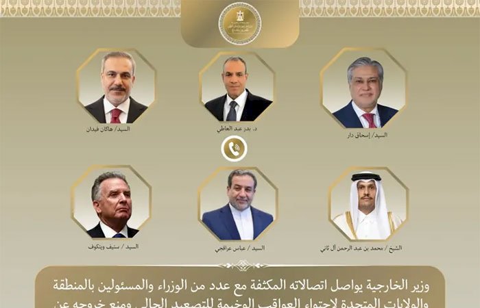 وزير الخارجية يواصل اتصالاته المكثفة مع عدد من الوزراء والمسئولين بالمنطقة والولايات المتحدة