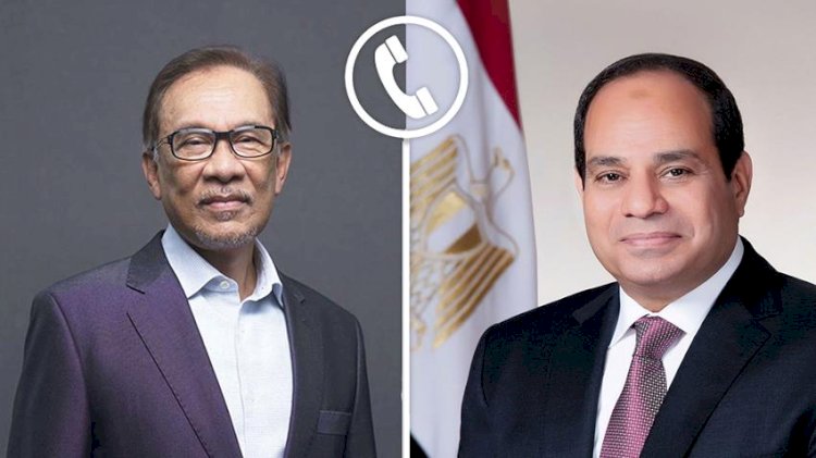 الرئيس السيسي يتلقى اتصالًا هاتفيًا من رئيس وزراء ماليزيا