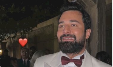 بإطلالة أنيقة.. أول صورة للفنان أحمد حاتم من حفل زفافه