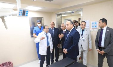 وزير التعليم العالي ومحافظ المنيا ورئيس جامعة المنيا يفتتحون مستشفى استقبال ورعاية الأطفال بجامعة المنيا بتكلفة 300 مليون جنيه
