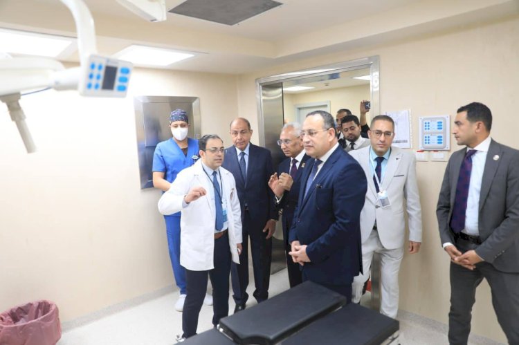وزير التعليم العالي ومحافظ المنيا ورئيس جامعة المنيا يفتتحون مستشفى استقبال ورعاية الأطفال بجامعة المنيا بتكلفة 300 مليون جنيه