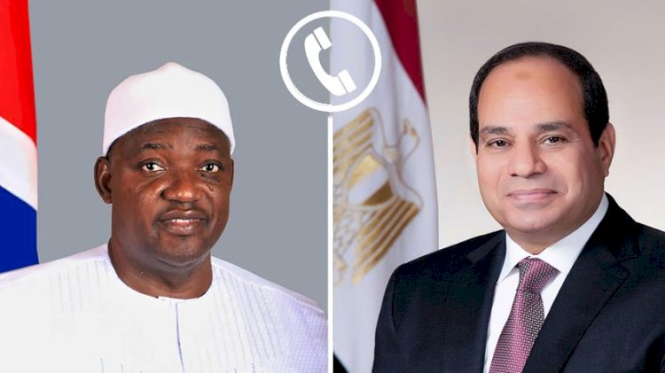 الرئيس السيسي يتلقى اتصالًا هاتفيًا من رئيس جمهورية جامبيا