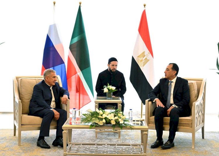 رئيس الوزراء يستقبل رئيس جمهورية تتارستان بروسيا الاتحادية