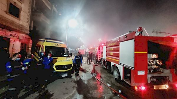 تشكيل لجنة هندسية لمعاينة حريق مصنع ملابس الزواية الحمراء