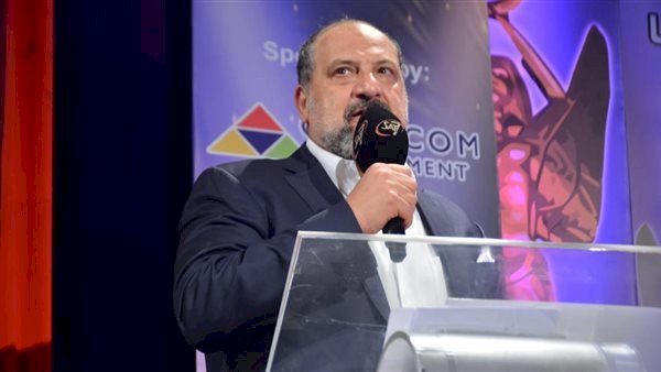 خالد الصاوي وسهير المرشدي وخالد جلال في حفل تدشين فرقة ماسبيرو المسرحية