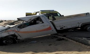 إصابة شخصين فى حادث انقلاب سيارة بطريق نزه الهيش بطهطا بسوهاج